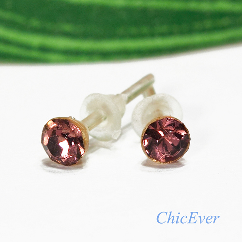 20x Mini-Ohrstecker 8326 - lila - zum Schließen ins Bild klicken